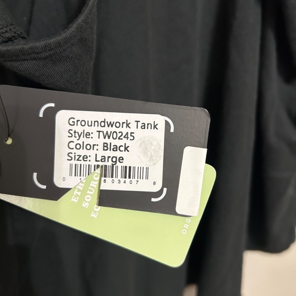 NUX Los Angeles Women's Tank Top L Black 100% Organic Cotton Sleeveless Knit NEW - Picture 6 of 10